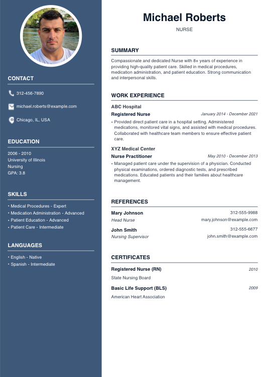 Nurse Resume Resume Template