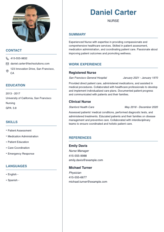 Nurse Resume Resume Template