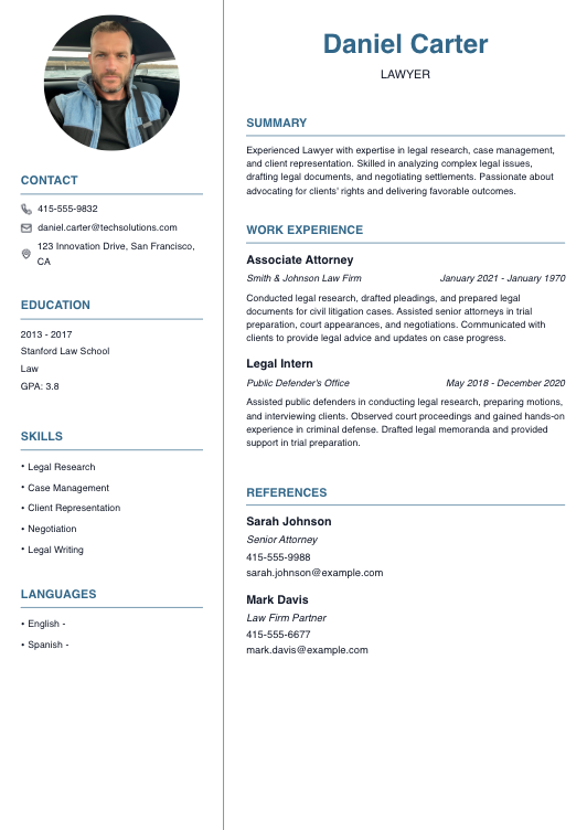 Lawyer Resume Resume Template