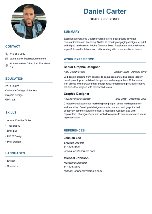 Graphic Designer Resume Resume Template