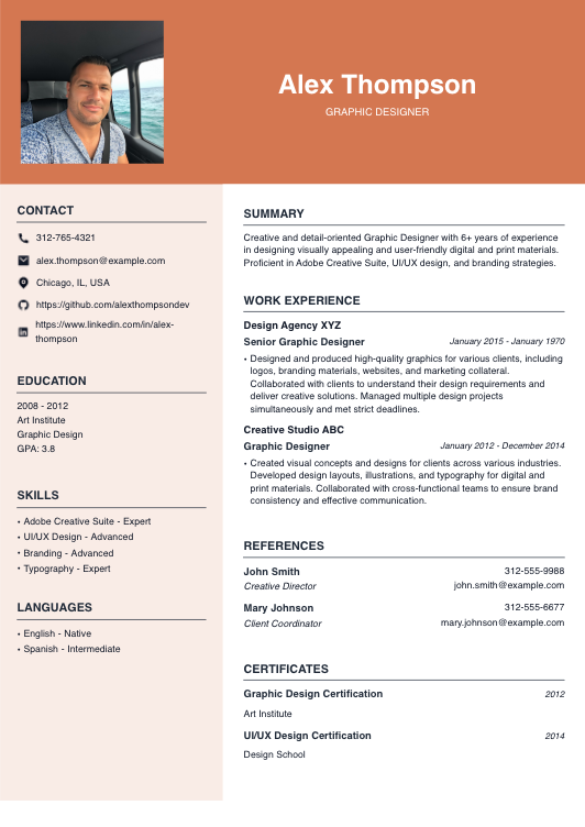 Graphic Designer Resume Resume Template